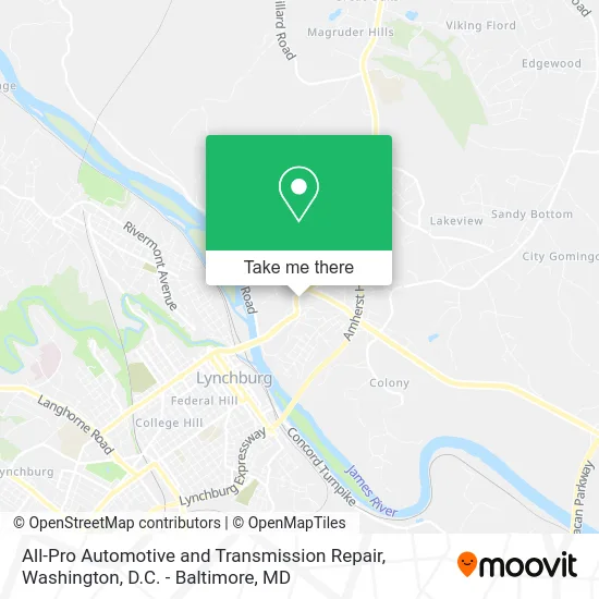 All-Pro Automotive and Transmission Repair map