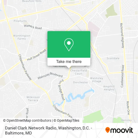 Mapa de Daniel Clark Network Radio