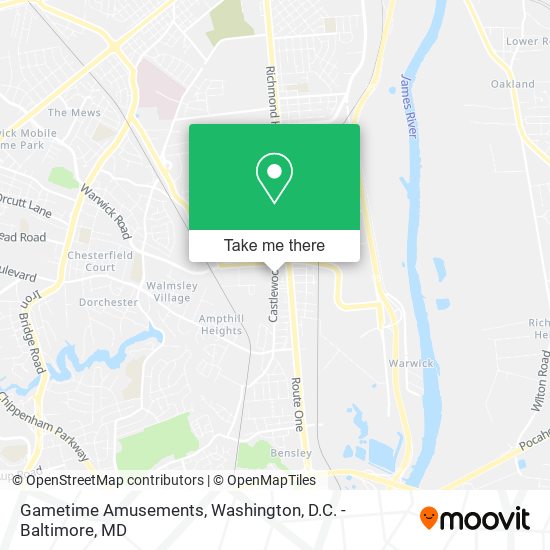 Mapa de Gametime Amusements
