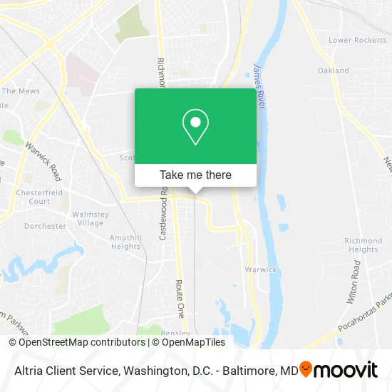 Altria Client Service map