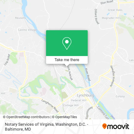 Notary Services of Virginia map