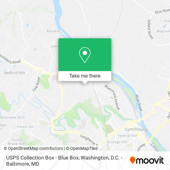 USPS Collection Box - Blue Box map