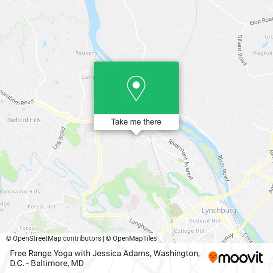 Free Range Yoga with Jessica Adams map