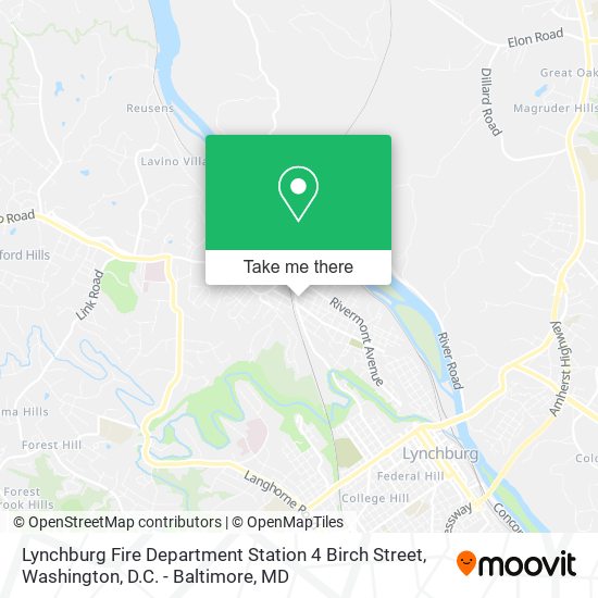 Mapa de Lynchburg Fire Department Station 4 Birch Street