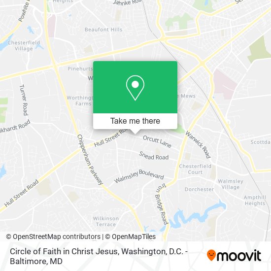Circle of Faith in Christ Jesus map