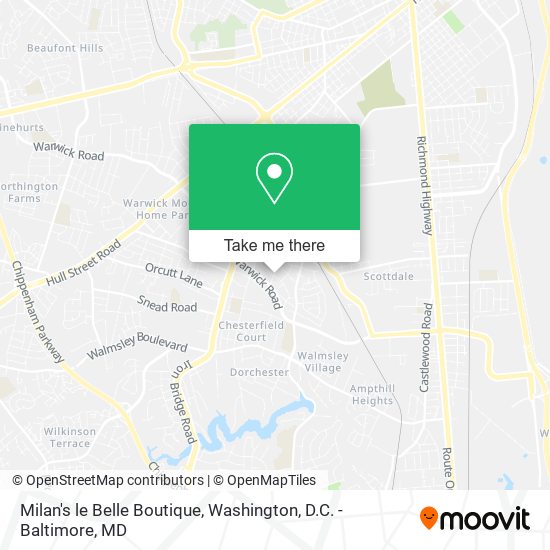 Milan's le Belle Boutique map