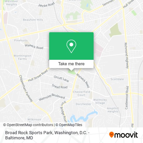 Broad Rock Sports Park map