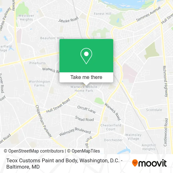 Teox Customs Paint and Body map