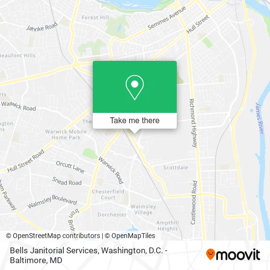 Bells Janitorial Services map
