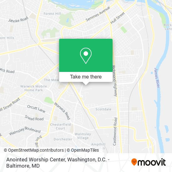 Mapa de Anointed Worship Center