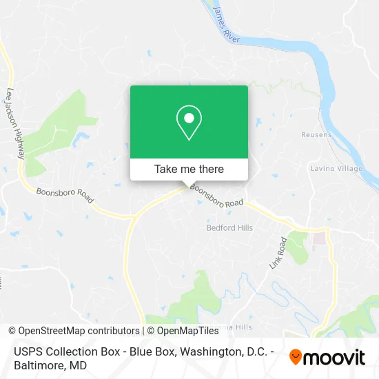 USPS Collection Box - Blue Box map