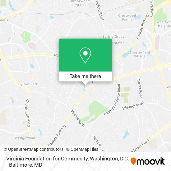 Virginia Foundation for Community map
