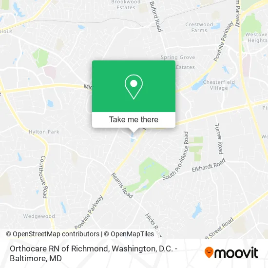 Orthocare RN of Richmond map
