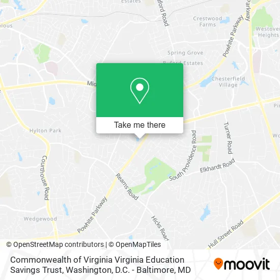 Mapa de Commonwealth of Virginia Virginia Education Savings Trust