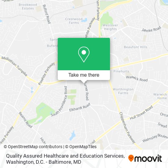 Quality Assured Healthcare and Education Services map