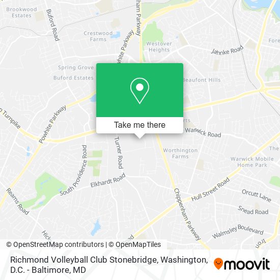 Richmond Volleyball Club Stonebridge map
