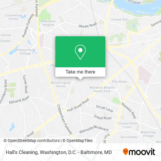 Hall's Cleaning map