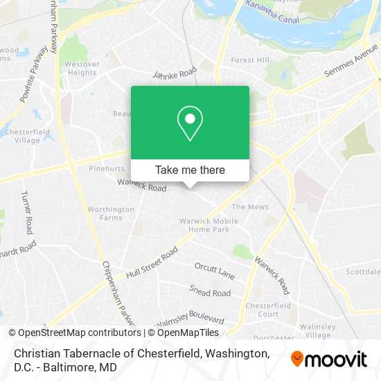Christian Tabernacle of Chesterfield map
