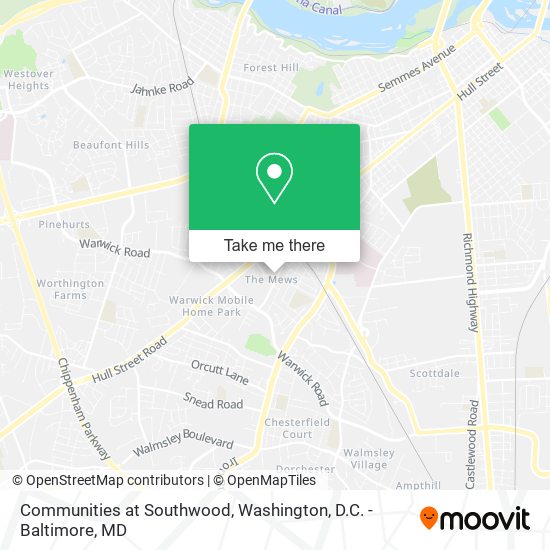 Communities at Southwood map