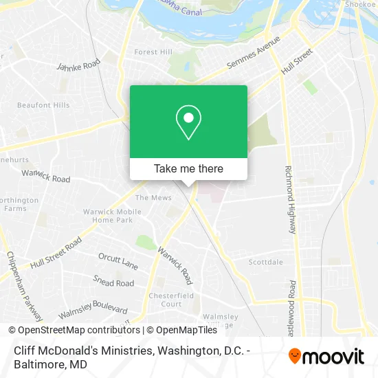 Cliff McDonald's Ministries map