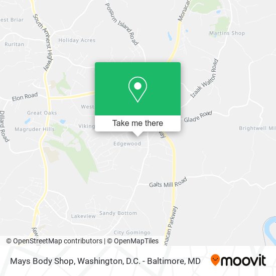Mays Body Shop map
