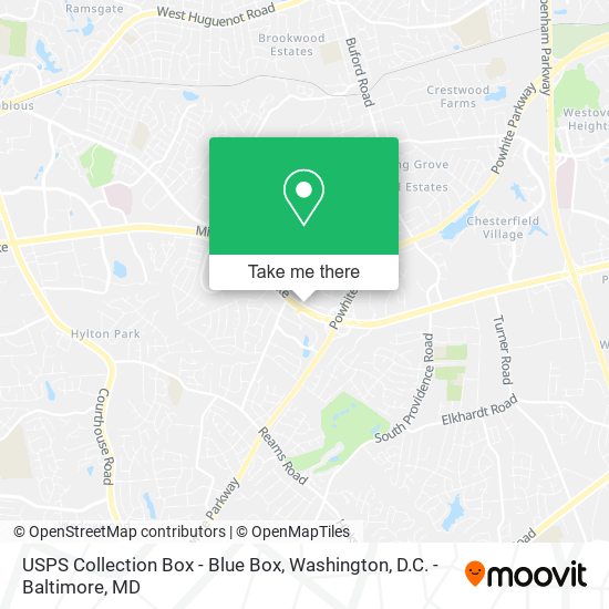 USPS Collection Box - Blue Box map