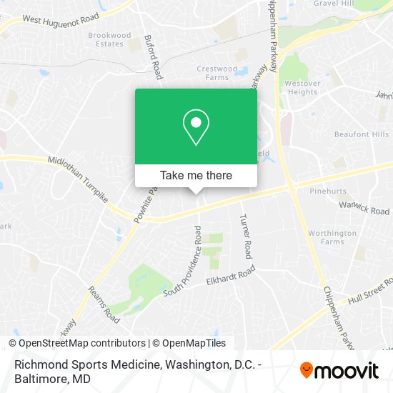 Richmond Sports Medicine map