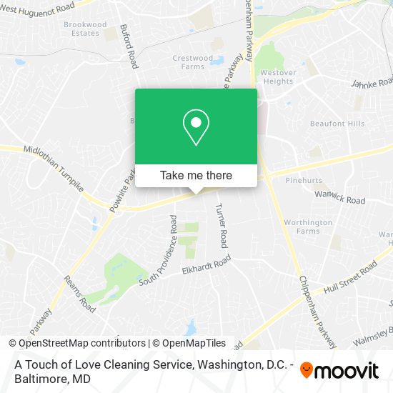 Mapa de A Touch of Love Cleaning Service