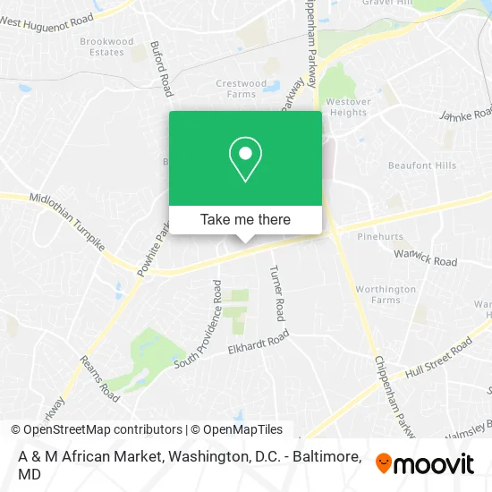A & M African Market map