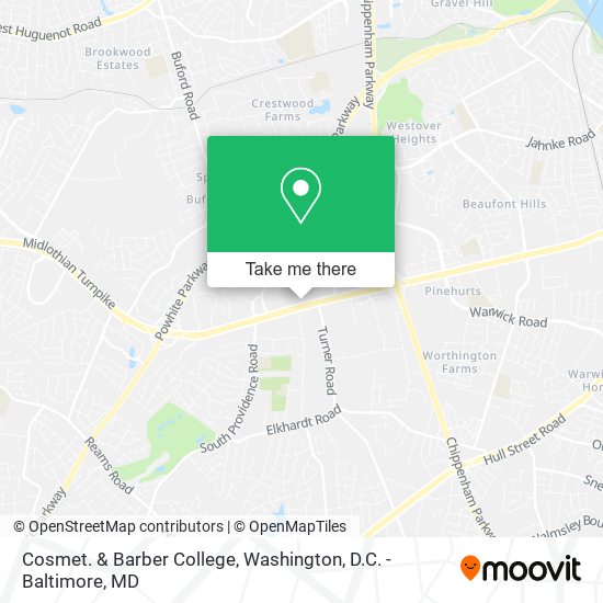 Cosmet. & Barber College map