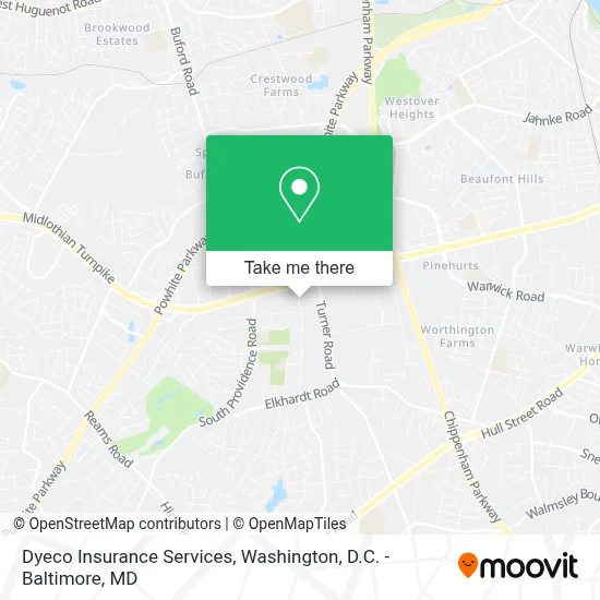 Dyeco Insurance Services map