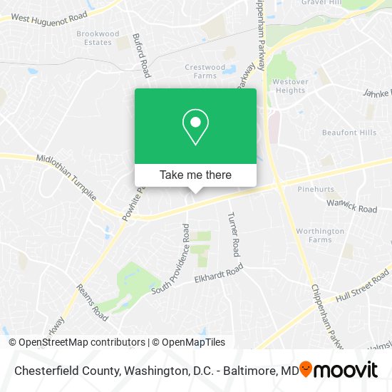 Mapa de Chesterfield County