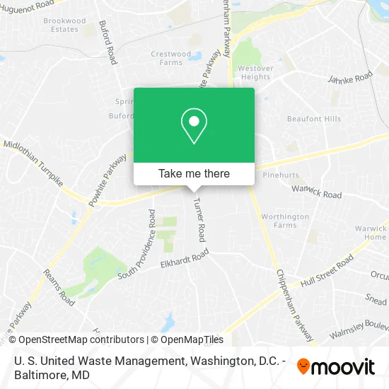 Mapa de U. S. United Waste Management
