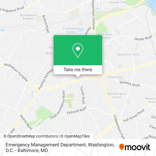 Emergency Management Department map