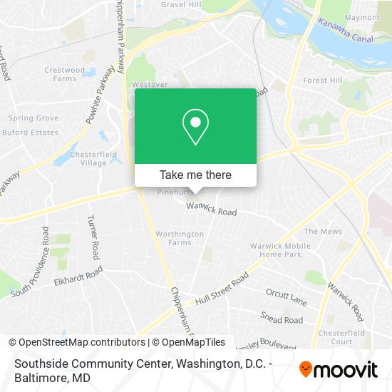 Southside Community Center map