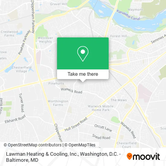 Mapa de Lawman Heating & Cooling, Inc.