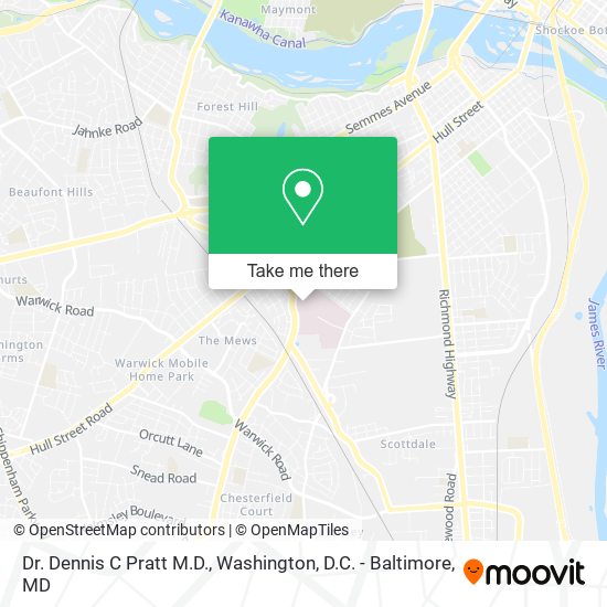 Dr. Dennis C Pratt M.D. map