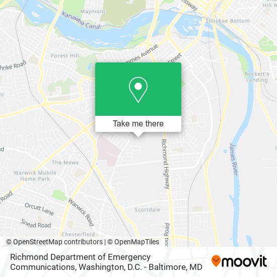 Richmond Department of Emergency Communications map