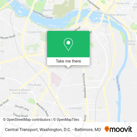 Central Transport map