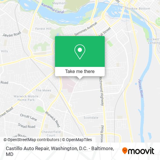 Mapa de Castillo Auto Repair