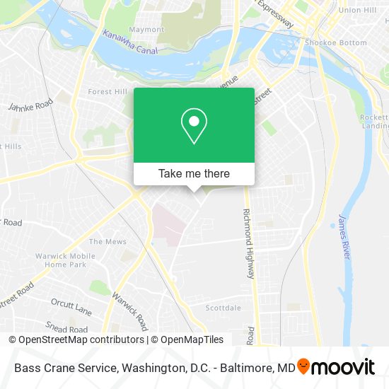 Mapa de Bass Crane Service