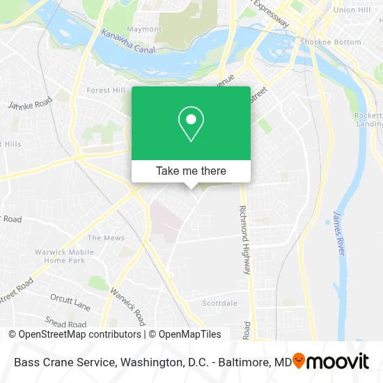 Bass Crane Service map