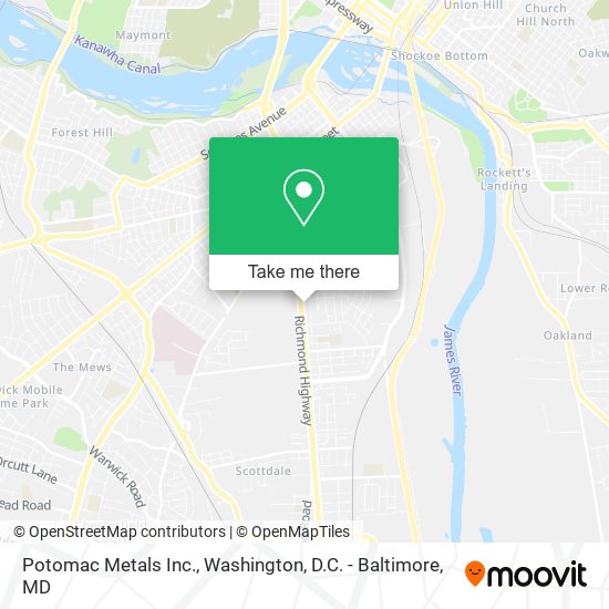 Mapa de Potomac Metals Inc.