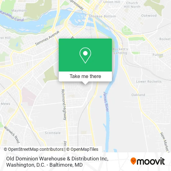Old Dominion Warehouse & Distribution Inc map