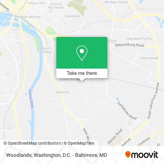 Mapa de Woodlands