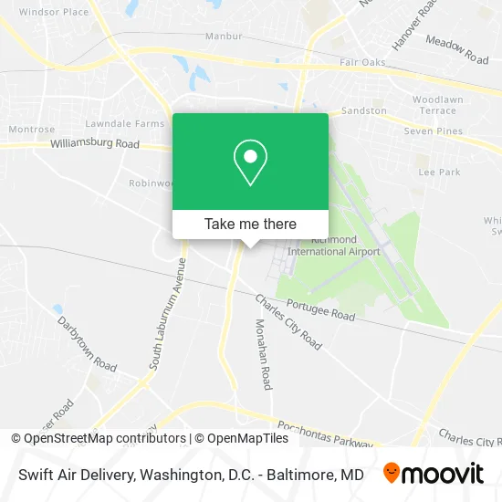 Swift Air Delivery map