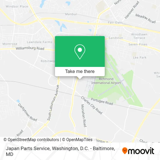 Japan Parts Service map