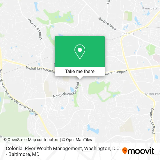 Colonial River Wealth Management map