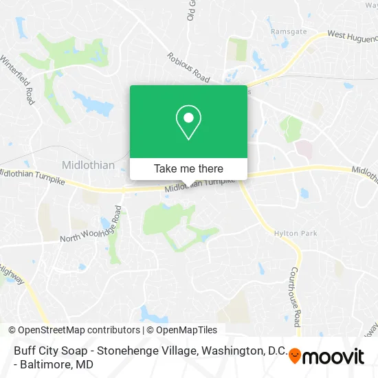 Buff City Soap - Stonehenge Village map