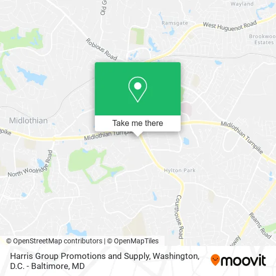 Harris Group Promotions and Supply map